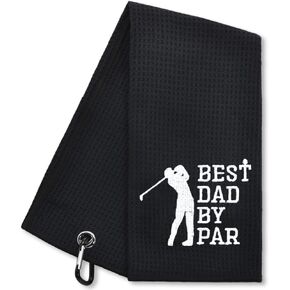 Best Dad by Par Funny Golf Towel, Golf Gifts for Men Women, Golf Accessories for Men or Women, Birthday Gifts for Golf Fan, Retirement Gift for Men Dad Grandpa