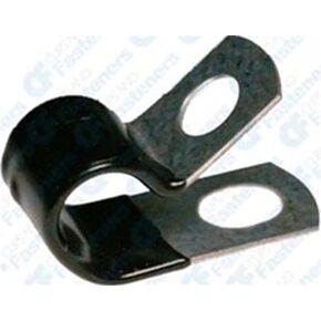 25 Closed Clamps 3/8" - Galvanized Vinyl Coated