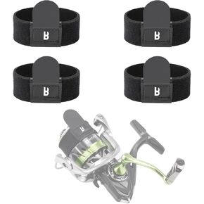 Booms Fishing SB1 Fishing Reel Belts, 4 Pack Fishing Line Spool Protector, Fishing Reel Accessories, Nylon Elastic Straps, Fit for 500~6500 for Spinning Reels