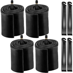 4 قطع من أنابيب الدراجة مقاس 20 × 4 بوصة، الأنبوب الداخلي للدراجة، أنبوب إطارات الدراجة، أنابيب مطاطية بوتيل مع صمام شريدر و4 قطع رافعات إطارات للطرق MTB للأطفال in Kuwait