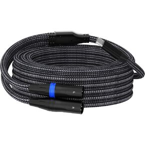 كابل صوت USB C إلى ثنائي XLR ذكر، كابل مضخم طاقة ستيريو USB C إلى 2 XLR ذكر، مكبر صوت نشط للاتصال عبر USB c للهاتف المحمول، كابل صوت مضخم الطاقة - 10 أقدام in Kuwait