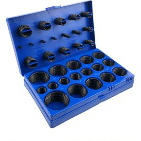 مجموعة متنوعة من الحلقات الدائرية العالمية SAE 407 قطعة، 32 مقاس Buna-N 70A للسباكة والسيارات وإصلاح الحنفية (407 قطعة) in Kuwait