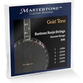 Gold Tone Mastertone™ BBS Banjo Baritone Custom Gauge Strings (.018w, 040w, 030w, 022w, 018w)