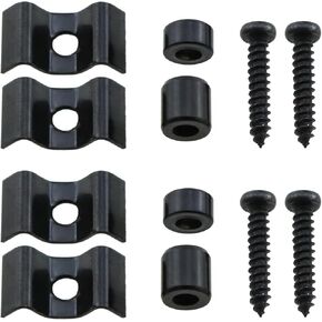 2 Sets Guitar Replacement Genuine Part Black Guitar String Tree String Retainer Guide Guitar String Buckle Suitable for Fender ST and SQ Series Electric Guitar