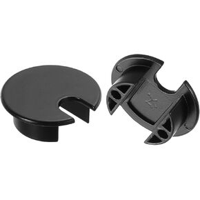 uxcell 2Pcs Cable Hole Cover 1-3/8"(35mm) Zinc Alloy Desk Cable Wire Cord Grommet Hole Cover for Office Computer Desk Wire Organizer, Brushed Silver in Saudi Arabia