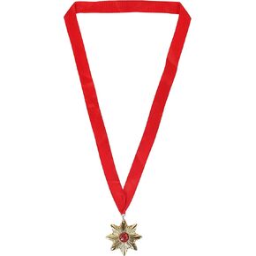 Dracula Medal with Red Ribbon - Perfect for Halloween, Parties, Cosplay, and More