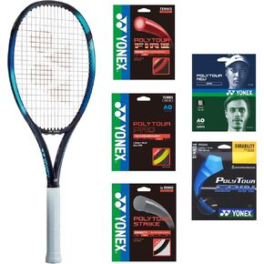 Yonex EZONE 100L Sky Blue Tennis Racquet (7th Gen) - Strung with Your Choice of 125-Gauge String