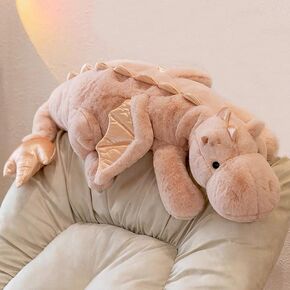 Dragon Stuffed Animal, Blue Green Pink White Dragon Plush for Kids, Small Medium and Large Size Plush Dragon Available