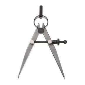 Spring Joint Caliper - [12 Inch] Carbon Steel Spring Divider Caliper with Solid Nut for Metalworking Drawing Use, Flat Leg
