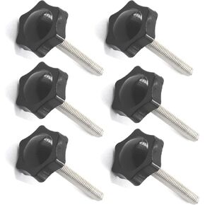 2Pcs M12x80mm Stainless Steel Thread Replacement Star Hand Knob Tightening Thumb Screw Hand Tightening Knob Screw