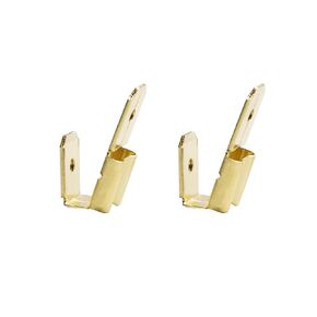 25 PCS Piggyback Spade Connectors, 3 Way Wire Connector Male to Female Brass Quick Disconnect Connectors, Piggyback Terminals Crimp-Silver