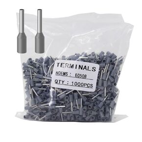 محطات حلقات الأسلاك AWG22، 1000 قطعة AWG22 موصل طرفي سلك معزول طرفيات طرفية للكهرباء والصناعية والصناعات الكيميائية ونظام التحكم في الطاقة، إلخ.