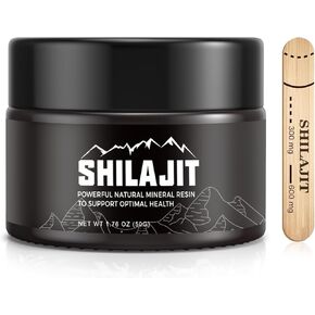 Shilajit Pure Himalayan Resin, 100% Shilajit Supplement for Energy & Strength - 600mg Max Strength, 30 Grams