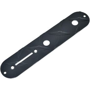 KAISH Diamond Plate Vintage 5 Hole Tele Pickguard with Metal Aluminum Diamond Plate Control Plate and Screws for American/Mexican FD Telecaster Black