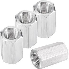 uxcell Full Hex Coupling 1/4NPT Female x 1/4NPT Female Coupler Fitting for Water Oil Air Pressure Gauge Temp Sensor, 4pcs