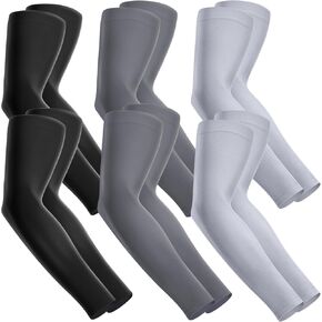 Fivali Arm Sleeves for Men Women: 6 Pairs Cooling Arm Compression Sleeve Youth Sports