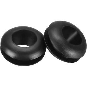 uxcell Rubber Grommets 4mm Dia. Wire Gasket Ring for Hole Plug Cable, Black 50 Pieces