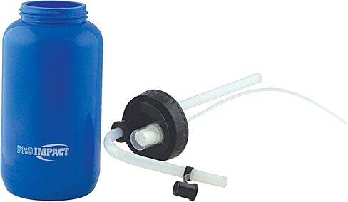 غطاء بخاخ طويل قابل للانحناء لزجاجة مياه قابلة للعصر - بلاستيك LDPE خالٍ من BPA - ترطيب البيسبول والهوكي وصالة الألعاب الرياضية MMA واليوجا والملاكمة وركوب الدراجات وكرة القدم اللينة وكرة القدم لاكروس (35.5 أونصة) (أزرق) in Kuwait