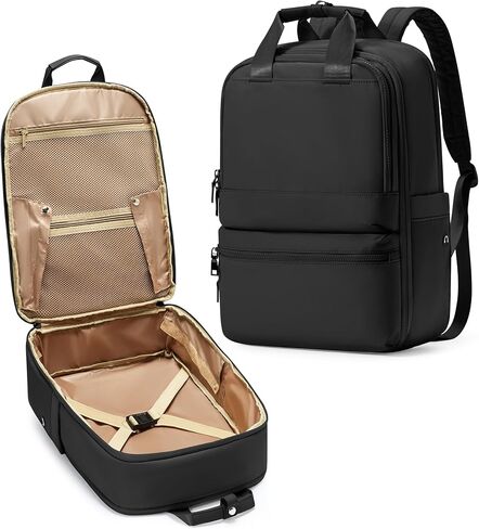 حقيبة ظهر للسفر سوداء للنساء والرجال تحمل على ظهره لأساسيات السفر Mochila De Viaje حقيبة ظهر للسفر للسيدات تحمل على متن الطائرة معتمدة من الصالة الرياضية على ظهره حقيبة ظهر للسفر in Saudi Arabia