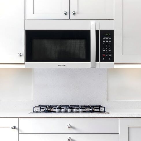 فرن ميكروويف فاربروير فوق النطاق، 1.7 قدم مكعب. قدم. - 1000 واط - إعادة تسخين تلقائي، طهي متعدد المراحل، ميزة الذوبان/التنعيم، قفل أمان للأطفال، شاشة LED - موفرة للمساحة وقوية - أبيض in Kuwait