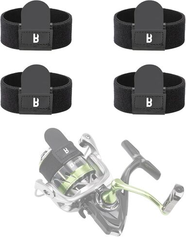 Booms Fishing SB1 أحزمة بكرة الصيد، 4 عبوات من واقي بكرة خط الصيد، ملحقات بكرة الصيد، أشرطة مطاطية من النايلون، تناسب 500 ~ 6500 لبكرات الغزل in Kuwait