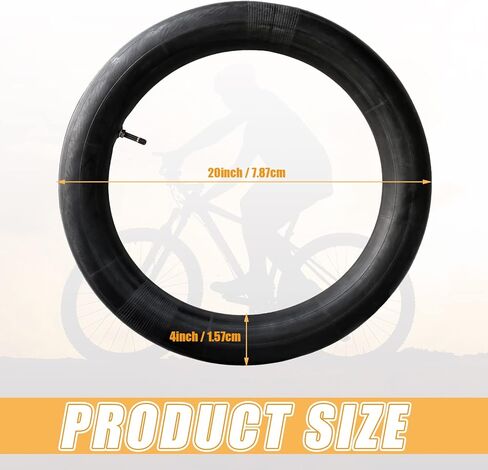 4 قطع من أنابيب الدراجة مقاس 20 × 4 بوصة، الأنبوب الداخلي للدراجة، أنبوب إطارات الدراجة، أنابيب مطاطية بوتيل مع صمام شريدر و4 قطع رافعات إطارات للطرق MTB للأطفال in Kuwait