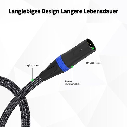 كابل صوت USB C إلى ثنائي XLR ذكر، كابل مضخم طاقة ستيريو USB C إلى 2 XLR ذكر، مكبر صوت نشط للاتصال عبر USB c للهاتف المحمول، كابل صوت مضخم الطاقة - 10 أقدام in Kuwait