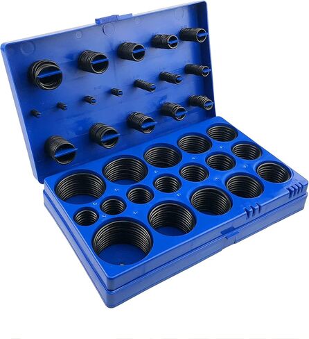 مجموعة متنوعة من الحلقات الدائرية العالمية SAE 407 قطعة، 32 مقاس Buna-N 70A للسباكة والسيارات وإصلاح الحنفية (407 قطعة) in Kuwait