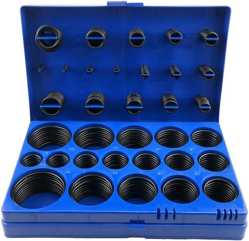 مجموعة متنوعة من الحلقات الدائرية العالمية SAE 407 قطعة، 32 مقاس Buna-N 70A للسباكة والسيارات وإصلاح الحنفية (407 قطعة) in Kuwait