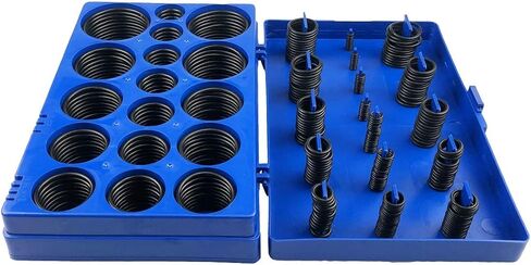 مجموعة متنوعة من الحلقات الدائرية العالمية SAE 407 قطعة، 32 مقاس Buna-N 70A للسباكة والسيارات وإصلاح الحنفية (407 قطعة) in Kuwait