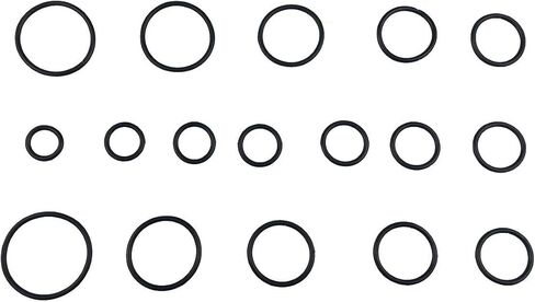 مجموعة متنوعة من الحلقات الدائرية العالمية SAE 407 قطعة، 32 مقاس Buna-N 70A للسباكة والسيارات وإصلاح الحنفية (407 قطعة) in Kuwait