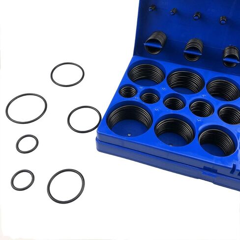 مجموعة متنوعة من الحلقات الدائرية العالمية SAE 407 قطعة، 32 مقاس Buna-N 70A للسباكة والسيارات وإصلاح الحنفية (407 قطعة) in Kuwait