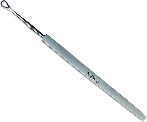 مزيل شمع الأذن الاحترافي من إم جيه دبليو مصنوع من الفولاذ المقاوم للصدأ - منظف كوريت الأذن لإزالة ري الأذن، أداة تنظيف الأذن الصحية القابلة لإعادة الاستخدام للبالغين والأطفال in Kuwait