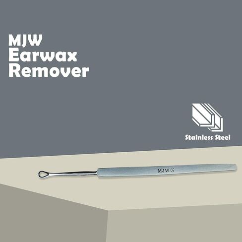 مزيل شمع الأذن الاحترافي من إم جيه دبليو مصنوع من الفولاذ المقاوم للصدأ - منظف كوريت الأذن لإزالة ري الأذن، أداة تنظيف الأذن الصحية القابلة لإعادة الاستخدام للبالغين والأطفال in Kuwait