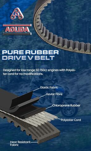 حزام محرك Kelvar Go Kart 725 لعربات Hammerhead Trailmaster المتوسطة، حزام محول عزم الدوران سلسلة Comet 30 (جودة كيفلار) in Kuwait