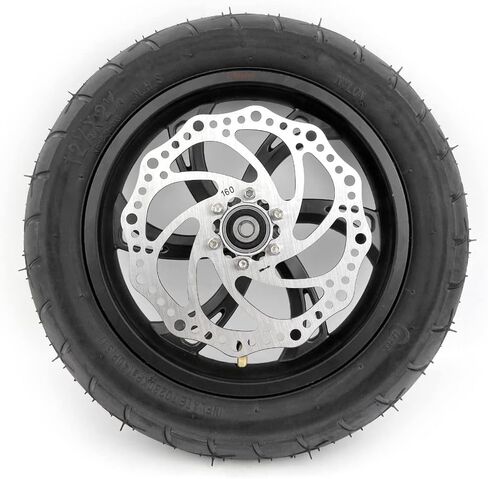 12inch Wheel With Pneumatic Tire Tube Compatible With 160mm Disc Brake 12 1/2 X 2 1/4 Black Wheel For Mini Bicycle Scooter（black wheel） in Saudi Arabia