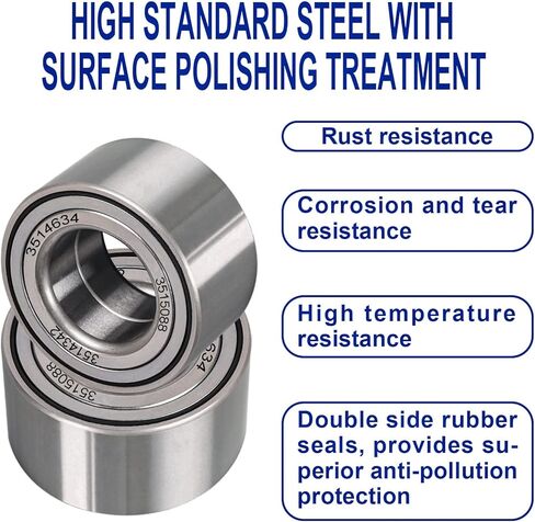 Wheel Bearing for Polaris: Ranger, RZR, Sportsman (2 Size in 4 Pack) A Size: Replacement for 3585502, 3514635 B Size: 3514627, 3514699, 3514924, 3514822, 3515090 in Kuwait