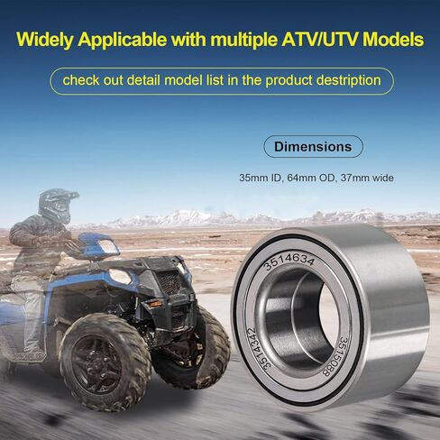 Wheel Bearing for Polaris: Ranger, RZR, Sportsman (2 Size in 4 Pack) A Size: Replacement for 3585502, 3514635 B Size: 3514627, 3514699, 3514924, 3514822, 3515090 in Kuwait