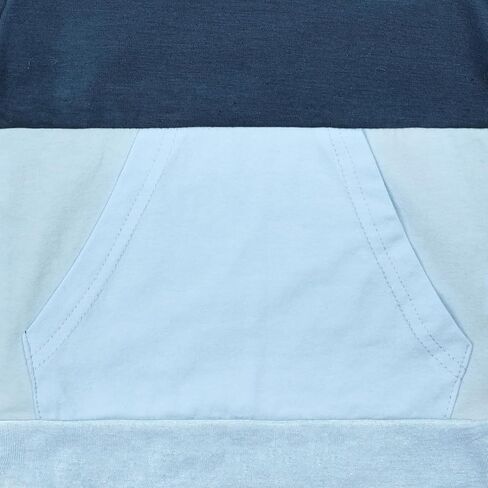 بيبي بوي ملابس طفل ملابس الصيف قصيرة الأكمام مقنعين المرقعة تي شيرت كامل وجيب طقم بناطيل رجالي 12 شهرًا-4T in Kuwait