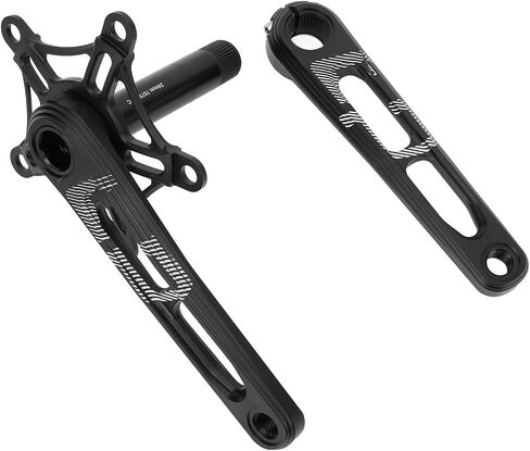 Folding Bike Crankset CNC Aluminum Lightweight 130 BCD Crankset CNC Curved Hollow Handle Single Disc Black in Saudi Arabia
