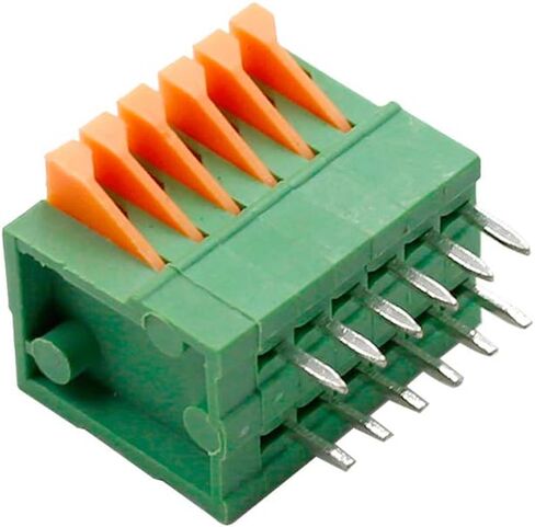 KF141V 12P(2 x 6Pin) 2.54 مم نوع الربيع من نوع PCB كتل طرفية موصل أخضر - (20 قطعة) in Saudi Arabia