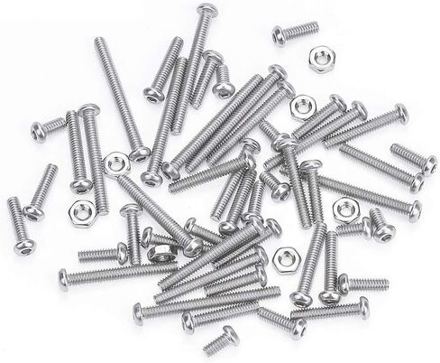 160Pcs #8-32 UNC Stainless Steel Button Head Hex Socket Cap Bolts Screws Nuts Assortment Kit- #8-32x 1/4" 5/16" 3/8" 1/2" 5/8" 3/4" 7/8" 1" in Kuwait