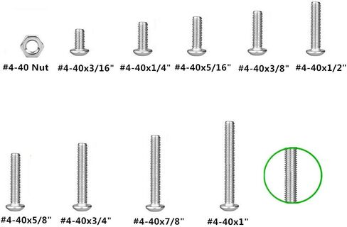 160Pcs #8-32 UNC Stainless Steel Button Head Hex Socket Cap Bolts Screws Nuts Assortment Kit- #8-32x 1/4" 5/16" 3/8" 1/2" 5/8" 3/4" 7/8" 1" in Kuwait
