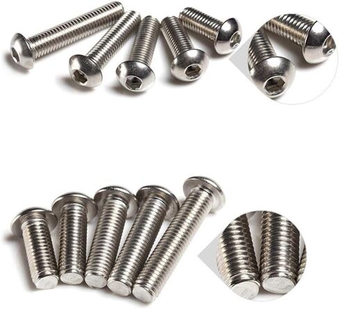 160Pcs #8-32 UNC Stainless Steel Button Head Hex Socket Cap Bolts Screws Nuts Assortment Kit- #8-32x 1/4" 5/16" 3/8" 1/2" 5/8" 3/4" 7/8" 1" in Kuwait