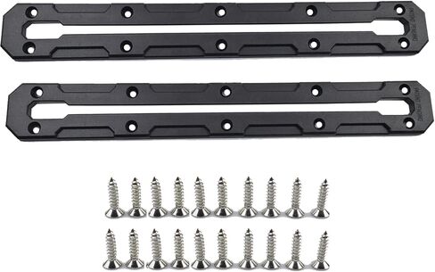 Kayak Track Mount Low Profile Nylon Kayak Rail Track | Kayak Fishing Accessories, 6/9/12 inch(1/2 pack) (9 inch(2pack)) in Saudi Arabia