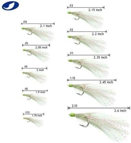 Ocean CAT 10Packs 6 Hook/Set Bait Rigs Saltwater, Saltwater Fishing Bait Rigs, White Feather Fishskin String Hook Saltwater Glow Fishing Beads High Carbon Hooks for Freshwater in Saudi Arabia