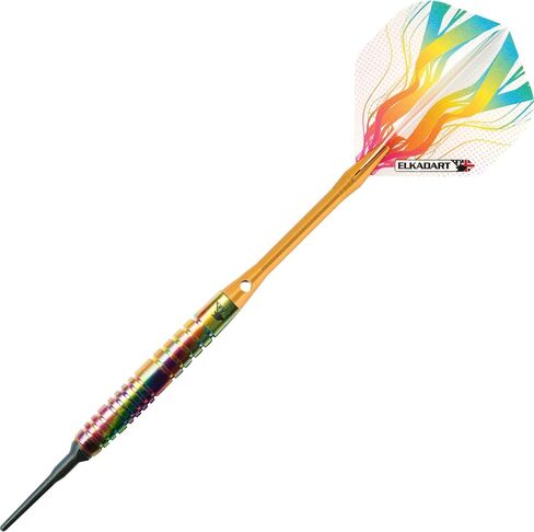 Elkadart Rainbow 90% Tungsten Soft Tip Darts with Storage/Travel Case in Kuwait