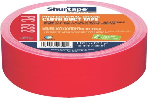 Shurtape PC 622 Heavy Duty Premium Grade Stucco Duct Tape, Protects Windows and Doors During Stucco Application, 48mm x 55 Meters, Black, 1 Roll (145083) in Saudi Arabia