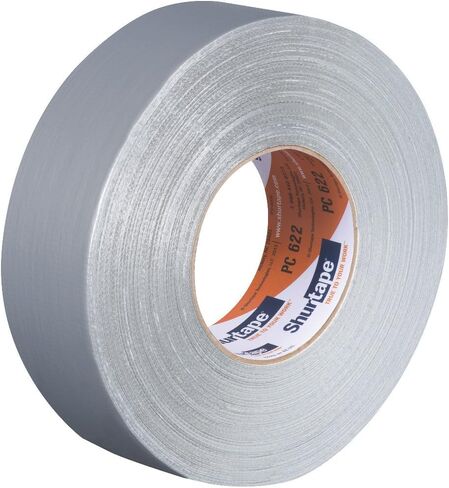 Shurtape PC 622 Heavy Duty Premium Grade Stucco Duct Tape, Protects Windows and Doors During Stucco Application, 48mm x 55 Meters, Black, 1 Roll (145083) in Saudi Arabia