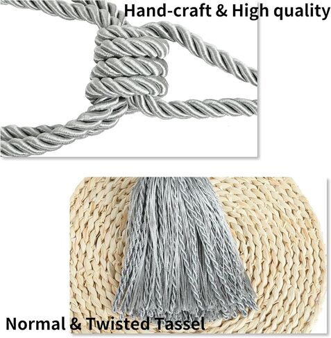 2 Pack Gold Curtain Tiebacks with Weighted Tassel,Modern Rope Window Curtain Ties Backs for Draperies, Outdoor Elegant Decorative Curtain Holdbacks in Saudi Arabia